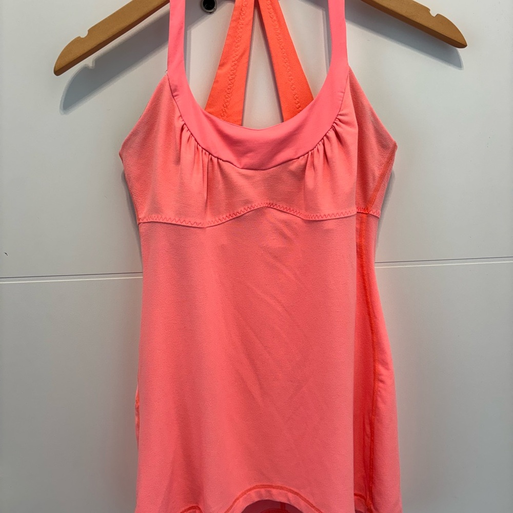 lululemon athletica Neon Orange Tank Top